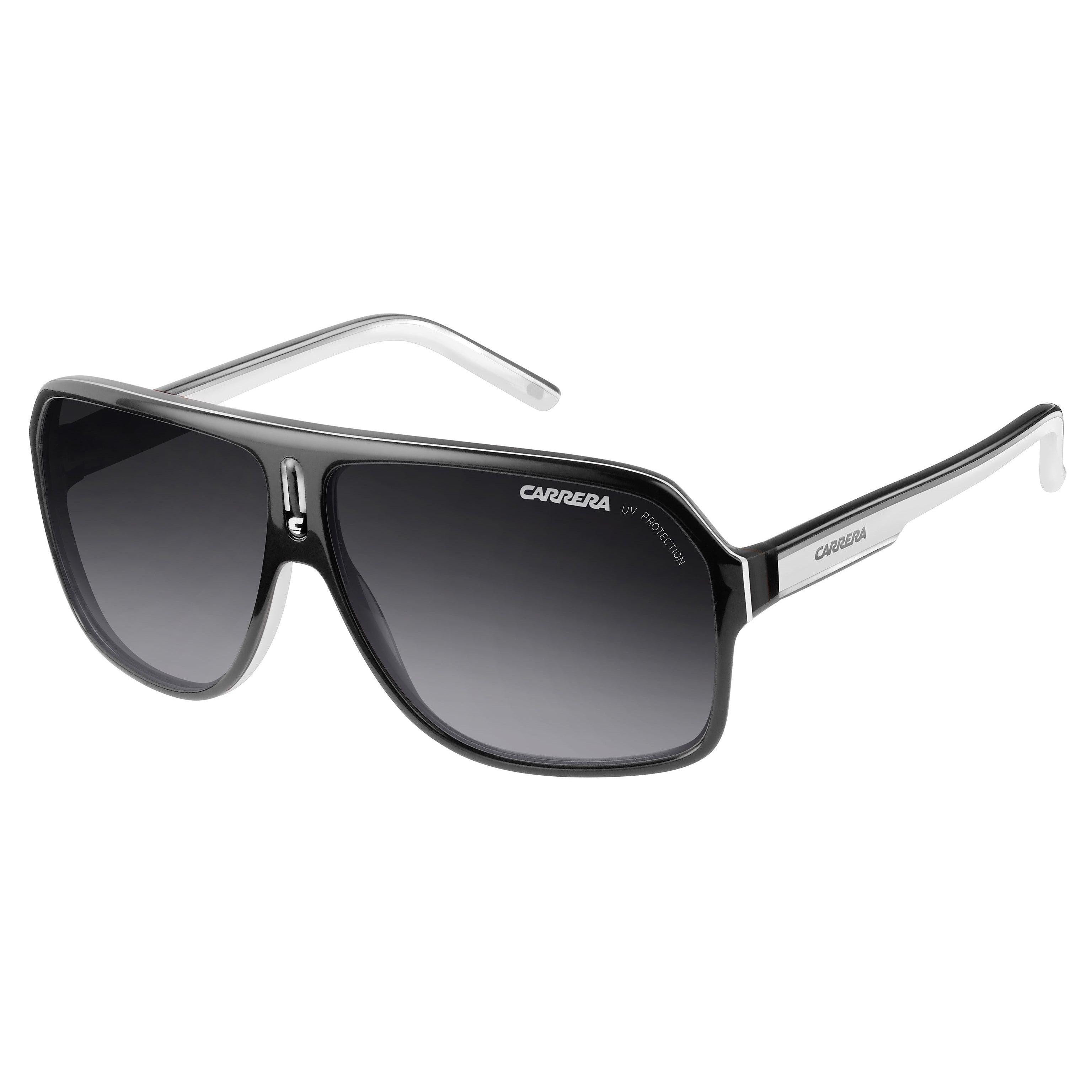 Carrera White and Black Sunglasses Carrera 3004/S 80S HA Sunglasses Black White - eye-oo.com main image 2